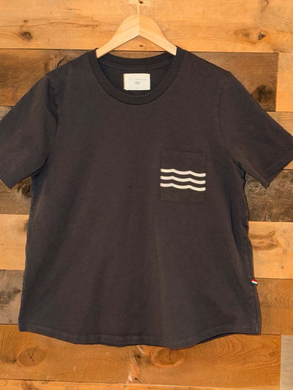 Sol Angeles Wave Print Pocket T-Shirt Black Size L
